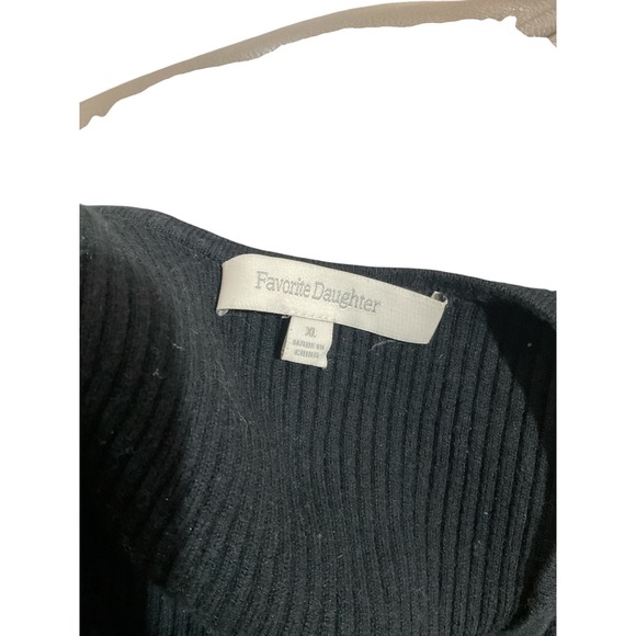 Favorite Daughter Gemini black Ribbed V Neck Cutout Maxi Dress XL - Picture 6 of 6